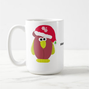 Comic-Huhn mit Weihnachtsmannmütze Tasse
