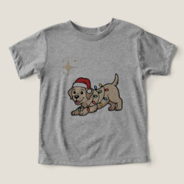 Comic-Hund mit Weihnachtsmütze