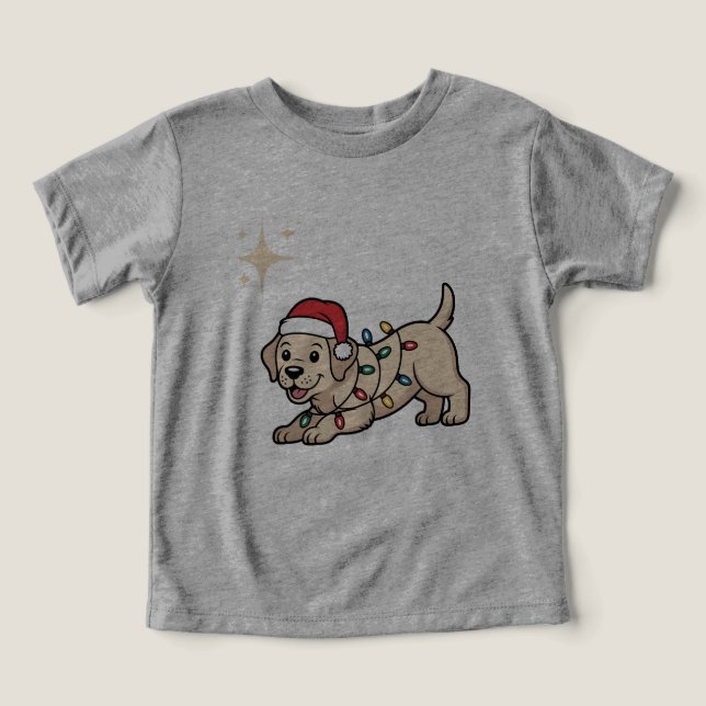 Comic-Hund mit Weihnachtsmütze (Design Vorderseite)