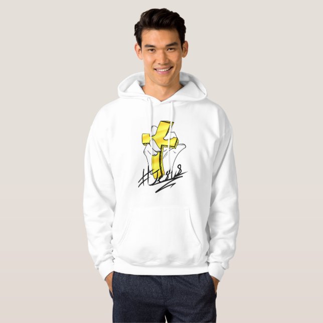 Comic-Jesus-Hand Hoodie (Vorne ganz)