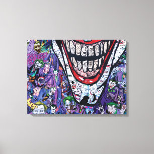 Comic Joker Premium Wrapped Canvas (Glanz) Leinwanddruck