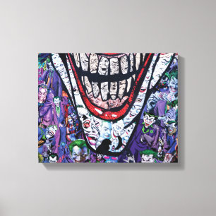 Comic Joker Premium Wrapped Canvas (Glanz) Leinwanddruck