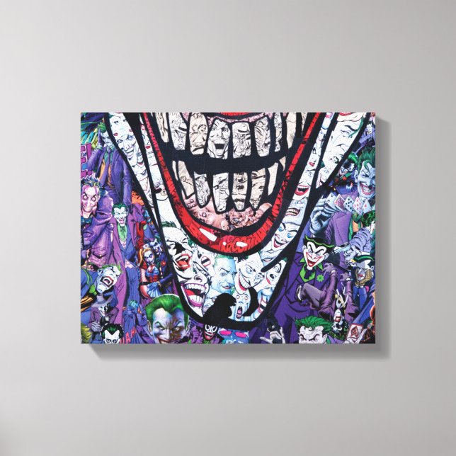 Comic Joker Premium Wrapped Canvas (Glanz) Leinwanddruck (Vorderseite)