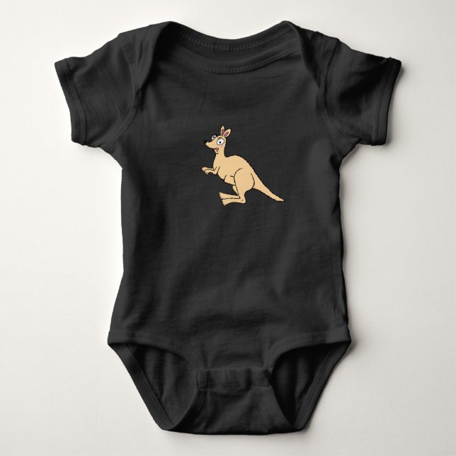 Comic-Känguru-Baby-Top Baby Strampler (Vorderseite)