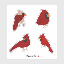 Comic-Kardinal-Sticker-Pack Aufkleber