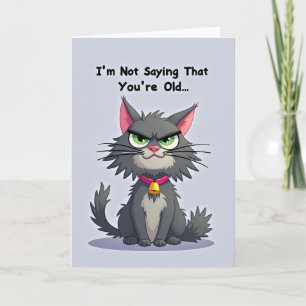 Comic-Katze-Geburtstagskarte Karte