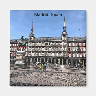 Comic Kunst in Madrid, Spanien Magnet