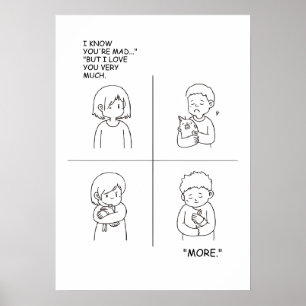Comic Liebe und Zuneigung Strip Poster