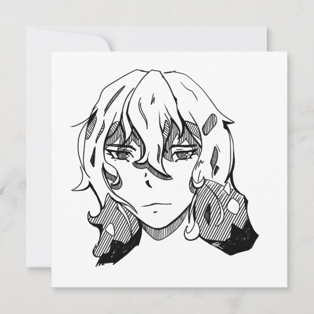 Comic lineart feiertagskarte (Vorderseite)