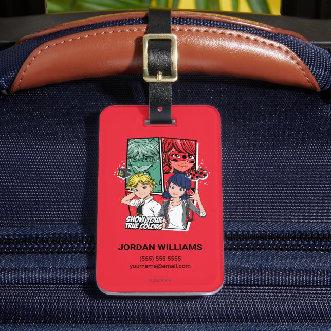 Comic Marinette & Adrien Gepäckanhänger (Vorderseite Insitu 2)