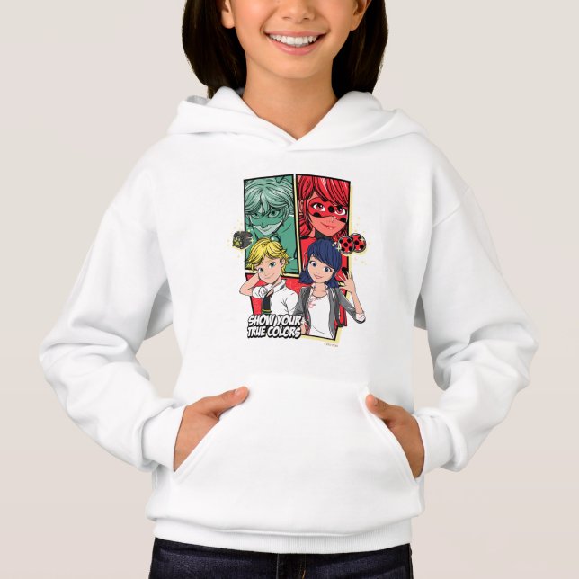 Comic Marinette & Adrien Hoodie (Vorderseite)