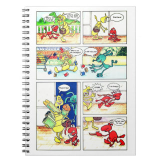 Comic mit Fantasy-Figuren Notizblock