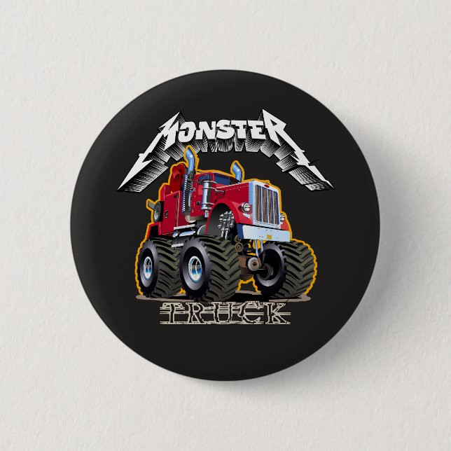 Comic-Monstertruck Button (Vorderseite)