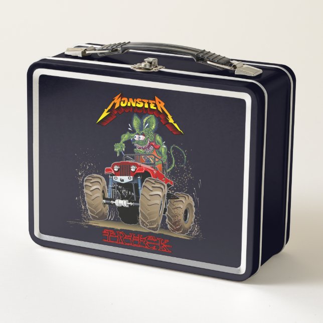 Comic-Monstertruck Metall Brotdose (Vorderseite)