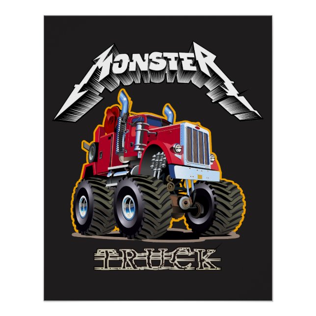Comic-Monstertruck Poster (Vorderseite)