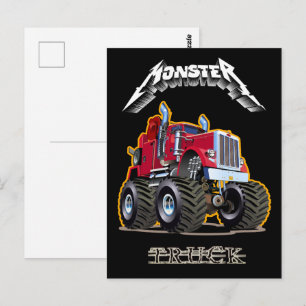 Comic-Monstertruck Postkarte