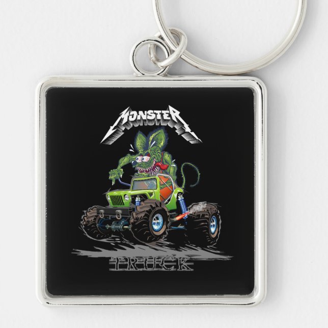 Comic-Monstertruck Schlüsselanhänger (Vorne)