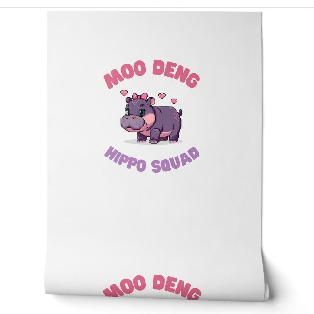 Comic MOO DENG HIPPO SQUAD Hippo Revolution Zook Tapete (Abrollen)