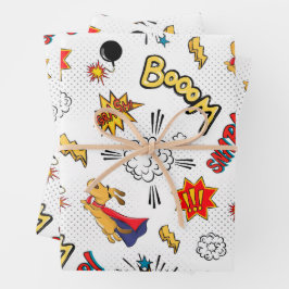 Comic-Muster  Geschenkpapier Set