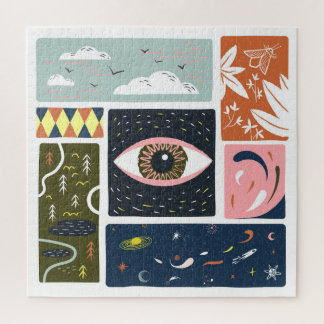 Comic Naturraum: Herbstillustration Puzzle