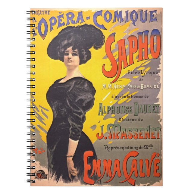 Comic-Oper Playbill 1897 Notizblock (Vorderseite)