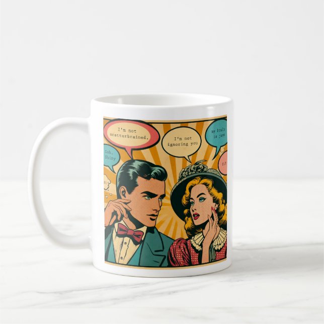 Comic Paar lustige ADD Kaffeetasse (Links)