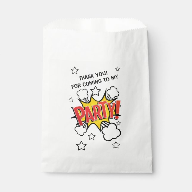 Comic PARTY buchen! Geschenktütchen (Vorderseite)