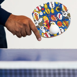 Comic Pattern Ping Pong Paddle Tischtennis Schläger