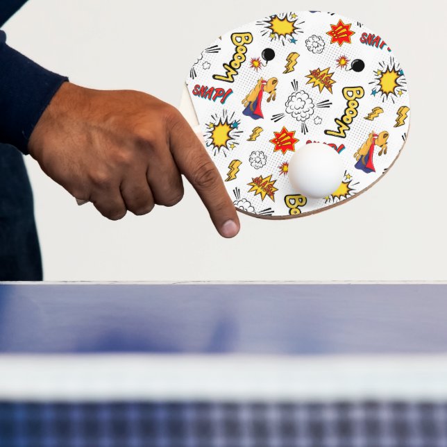 Comic Pattern Ping Pong Paddle Tischtennis Schläger (InSitu)