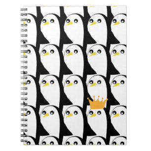 Comic Pinguin: Schwarz-weiß Vintag Notizblock