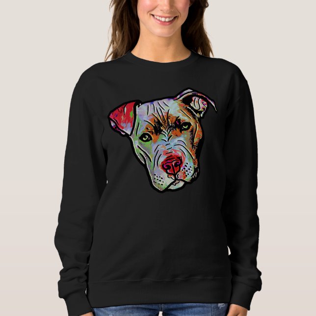 Comic Pitbull 1 Sweatshirt (Vorderseite)