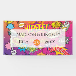 Comic Pop Art 💥 🎨 Hochzeit Graffiti Banner
