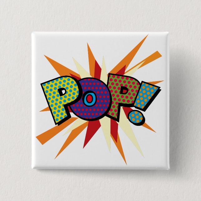 Comic Pop Art POP Button (Vorderseite)