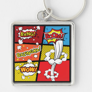 Comic Pop Art Schlüsselanhänger