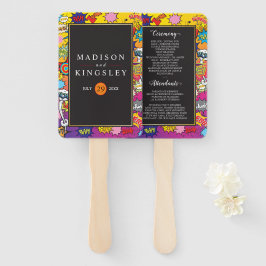 Comic Pop Art Speech Bubble Wedding Hand Fan Fächer