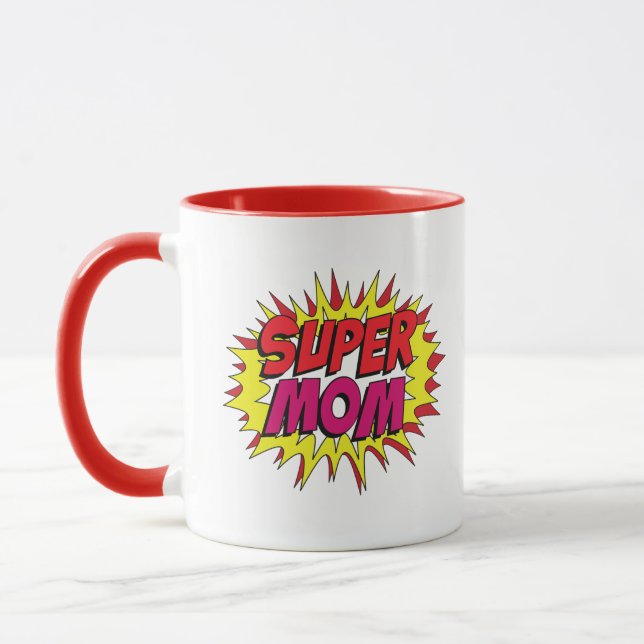 Comic Pop Art Super Mama Tasse (Links)