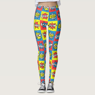 Comic Pow Boom Bang Zap Muster Geschenk Niedlicher Leggings
