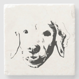 Comic Pup Einstellung Steinuntersetzer