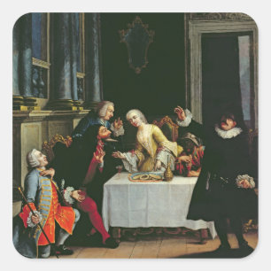 Comic Quadratischer Aufkleber