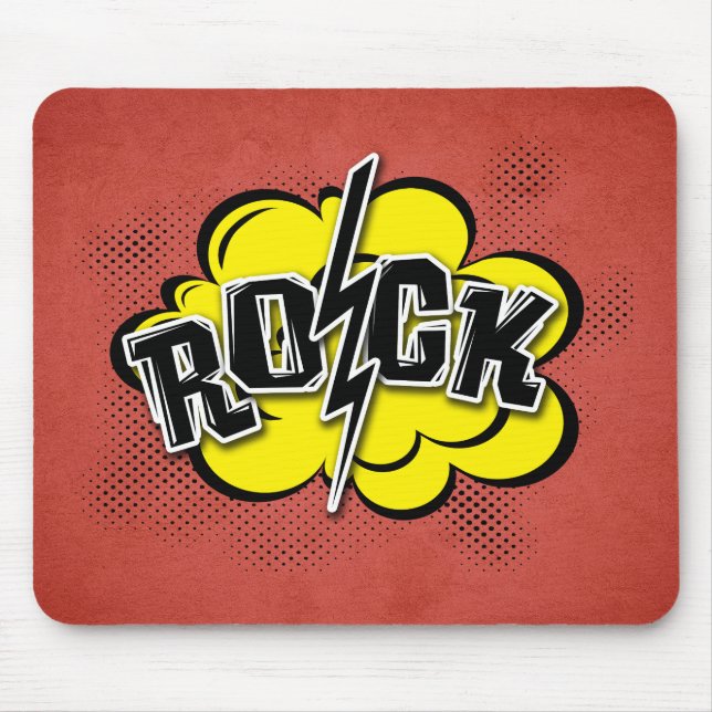 Comic-Rock-Abbildung Mousepad (Vorne)