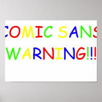 COMIC SANS WARNING