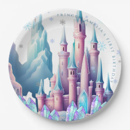 Comic-Schloss 1. Geburtstagspapier Pappteller