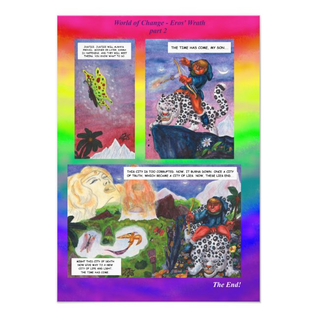 Comic Short Story Fantasy World Change Art Love Fotodruck (Vorne)