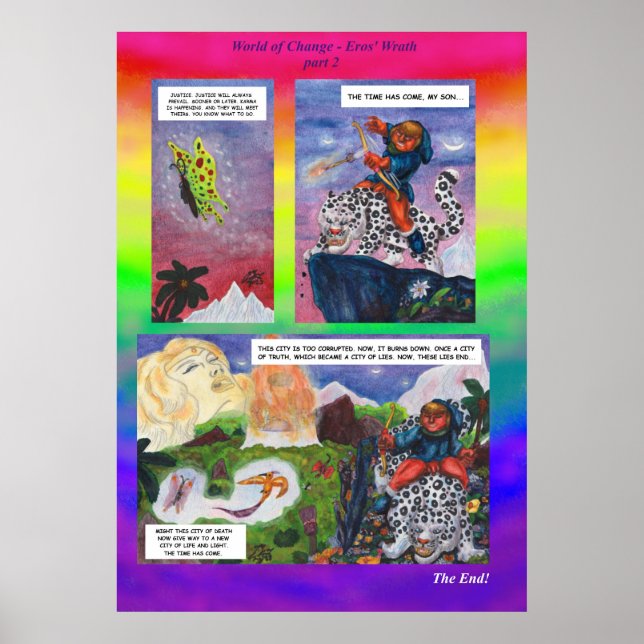 Comic Short Story Fantasy World Change Art Love Poster (Vorne)