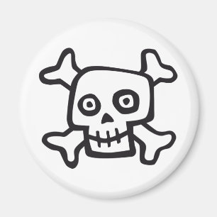 comic skull magnet