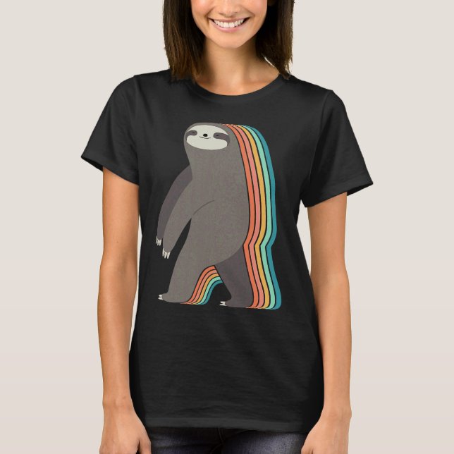 Comic Sleepwalker Sloth Nickerchen Sloth Lazy T-Shirt (Vorderseite)