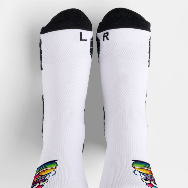 Comic-Sneaker-Charakter Lustige Socken (Oben)