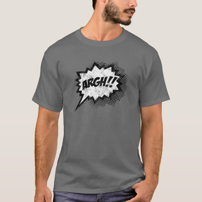 Comic Speech Bubble Curses Argh Lustigen Sprüche P T-Shirt (Vorderseite)