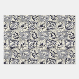 Comic Speech Bubbles Pop Art Geschenkpapier Set