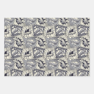 Comic Speech Bubbles Pop Art Geschenkpapier Set